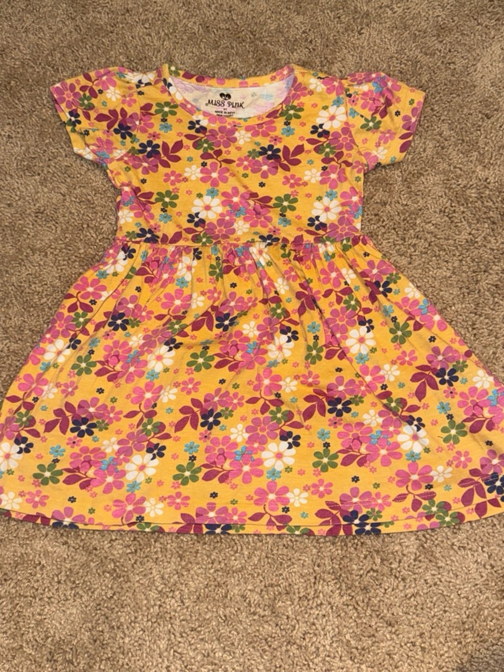 Girls' Yellow Floral Play Dress by